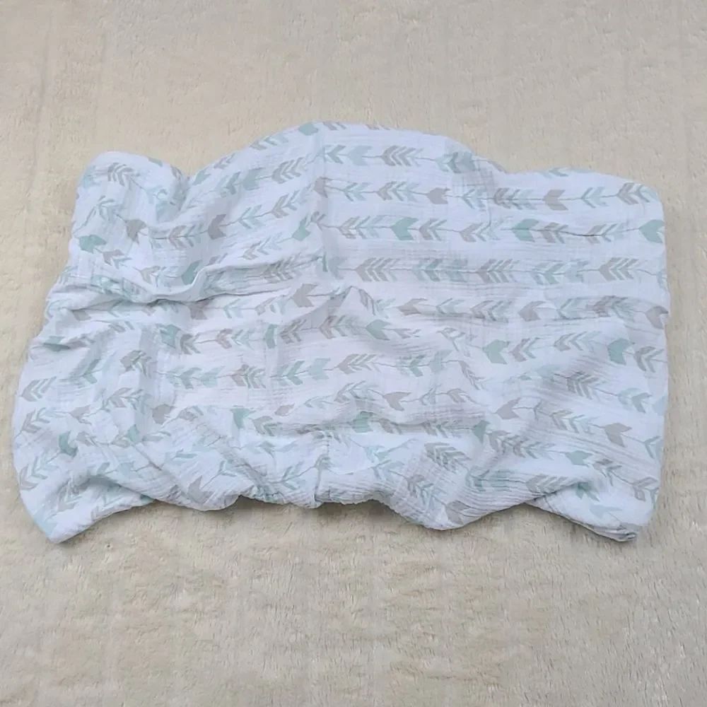 Stretchy White Arrow Printed Baby Diaper Changing Pad Fitted Sheet Cover Gray